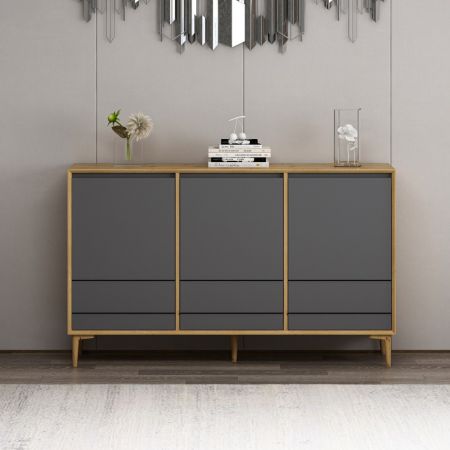 Credenza Berno colore rovere wotan e antracite