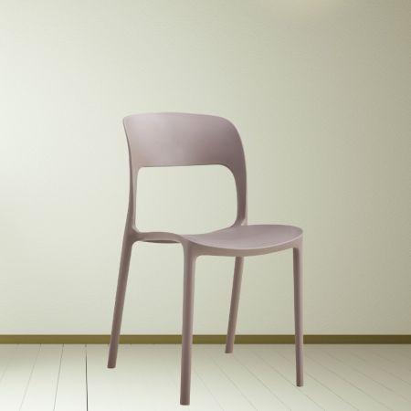 Sedia Logan polipropilene blu petrolio schienale avvolgente traforato set 4 pezzi