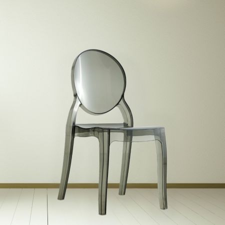 Sgabello imbottito Cami in tessuto teddy azzurro polvere