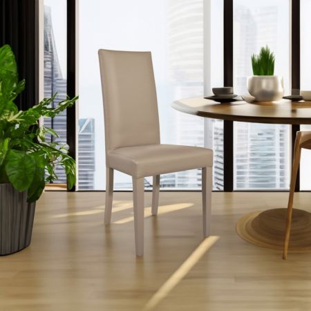 Sedia Venezia colore anilina celeste in legno di faggio con seduta in paglia set 2 pezzi