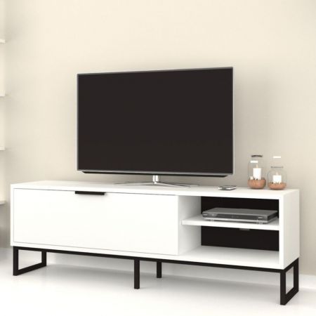 Porta tv Ralla colore bianco 158x30x40h