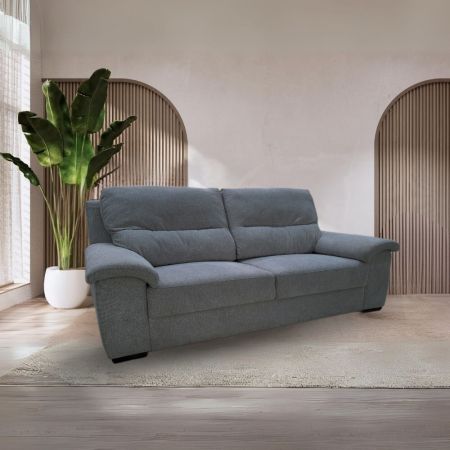 Divano letto Kriog 3 posti con braccioli squadrati gonzaga colore antracite