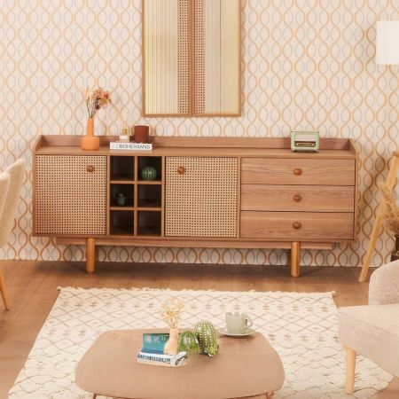 Madia Medan51C 3 ante e 4 cassetti rovere antracite