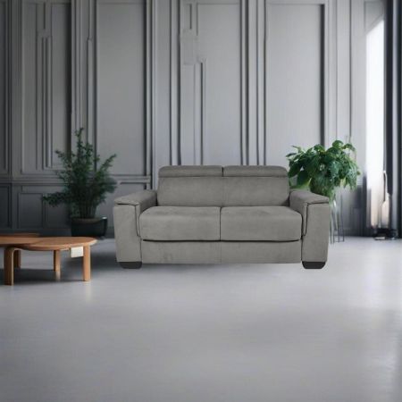 Divano letto Rianna 2 posti con contenitore in tessuto Oguzcan 13 gray