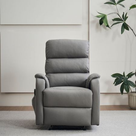 Poltrona alzapersona Lorena un motore in tessuto cappuccino