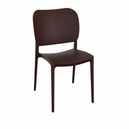 Sgabello Limin in ecopelle tortora con gambe nere opache