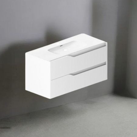 Mobile bagno con lavabo e specchio da 60 olmo