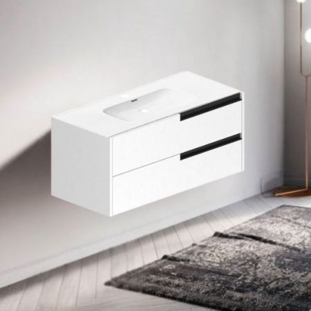 Colonna bagno sospesa Londres con due ante colore rovere grigio