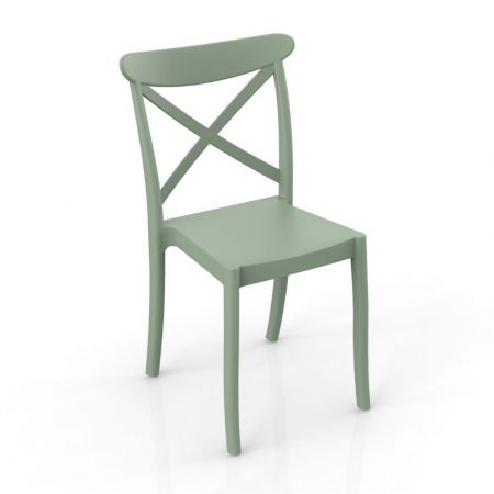 Sedia imbottita Cami in tessuto teddy tortora