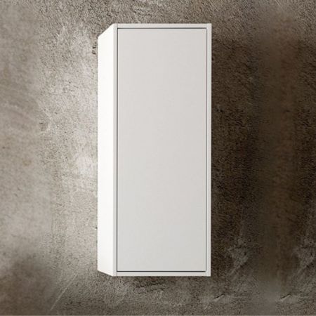 Mobile da bagno sospeso Belfast con due cassetti colore noce effetto cannettato