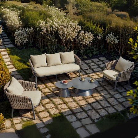 Salotto da giardino WRS066G rattan grigio WRS066G