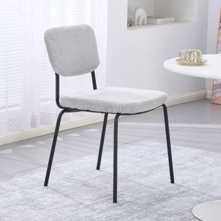 Sedia imbottita Fender in tessuto KSR29 grey e gambe in metallo nero set 6 pezzi