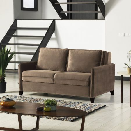 Divano Gonzaga 3 posti fisso con poggiatesta regolabili in 3 posizioni colore luna 24 elephant