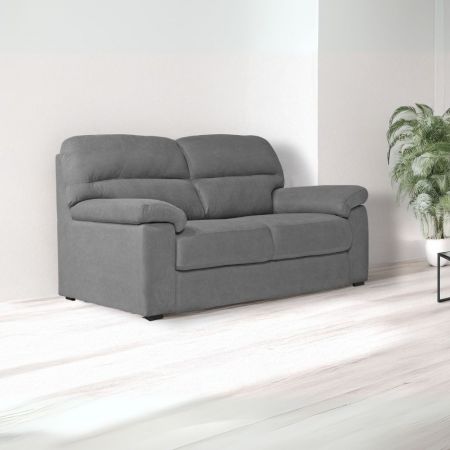 Divano letto Kriog 3 posti con braccioli squadrati gonzaga colore tortora