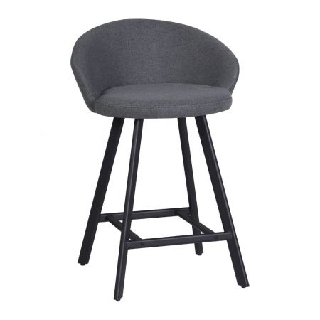 Sedia Patya in tessuto Nordic 16 grigio cenere e gambe nere