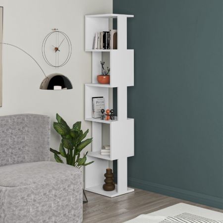 Libreria Key con 5 ante e ripiani a vista colore sandstone