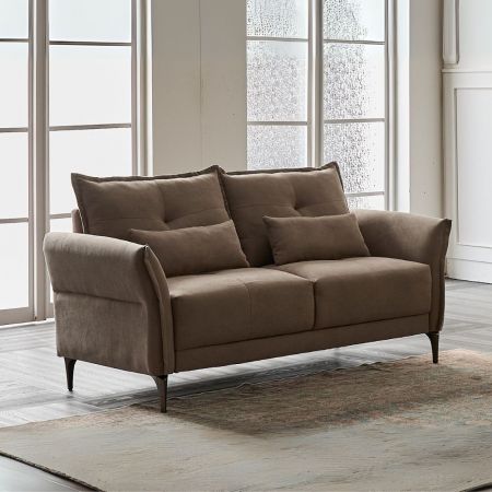Divano Marbella 3 posti con letto contenitore in tessuto Mina 14 grigio chiaro