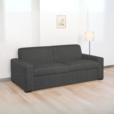 Divano letto Duca con contenitore in velluto Setra marrone