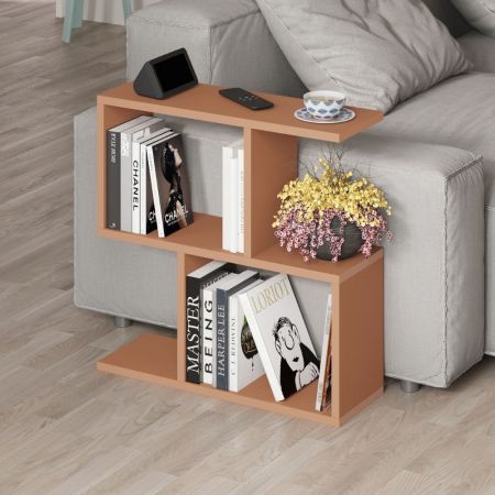 Tavolino comodino di design Elos colore rovere oak pannello antracite 27x25x60h destro
