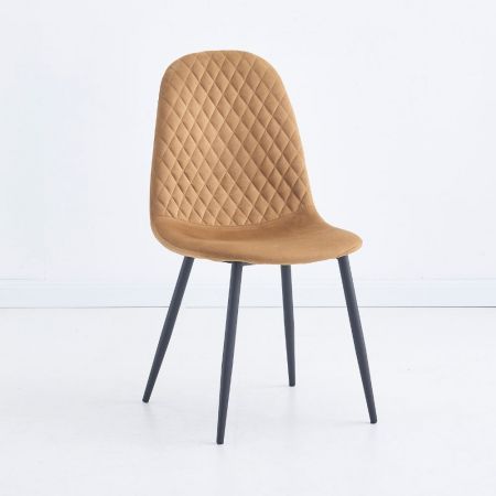 Poltroncina Etere in velluto rosa con gambe in metallo dorato