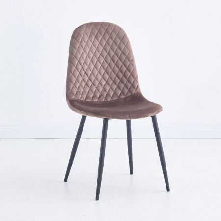 Sgabello Juno in tessuto colore grigio chiaro e struttura in metallo nero