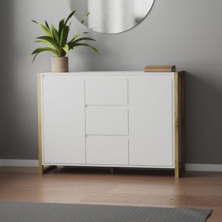 Credenza alta Denver 51 L120XP40XH140 quercia antracite