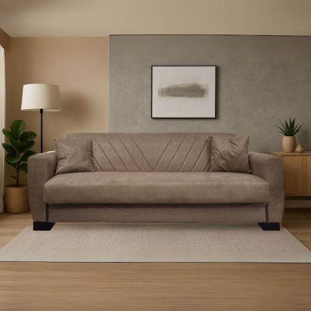 Divano letto contenitore Montana 3 posti colore bordeaux