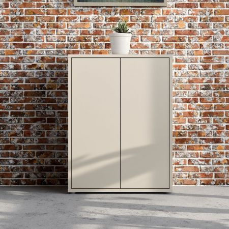 Credenza Truva 4 ante e 2 cassetti 140 cm rovere bianco