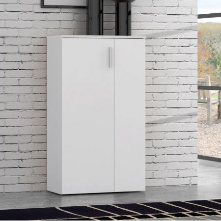 Panca scarpiera Troy struttura rovere e ante a ribalta antracite con cuscino