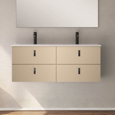 Mobile bagno sospeso Modular con due cassettoni 80x45x50 cm colore azzurro
