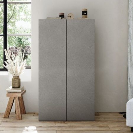 Scarpiera SHC520RETRO due ante a ribalta grigio retro