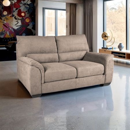 Divano letto Derry 3 posti in tessuto grigio chiaro 07-900