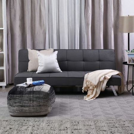 Divano letto Belly 2 posti effetto velluto colore grigio