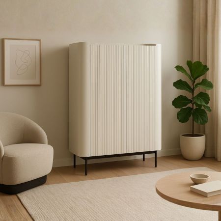 Mobile multiuso Medea 2 ante colore rovere 74.5x34.9xH 99.1 cm.