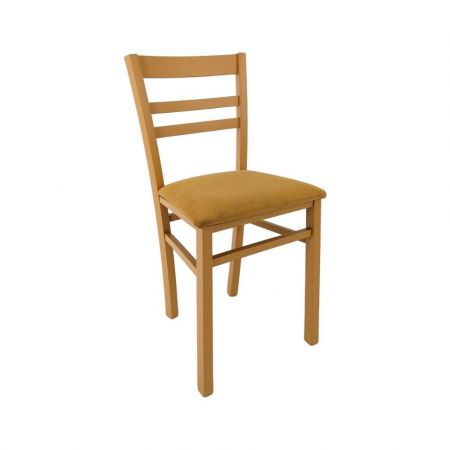 Sedia imbottita Turi in tessuto grigio