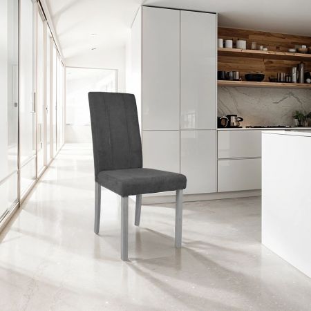 Sedia Enzio tessuto blu parliament set 2 pezzi