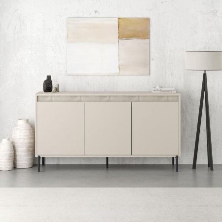 Madia Clara rovere oak 3 ante antracite 142x35,6x83h