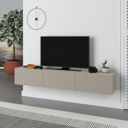 Parete porta tv Lawrance 157 noce particolari antracite