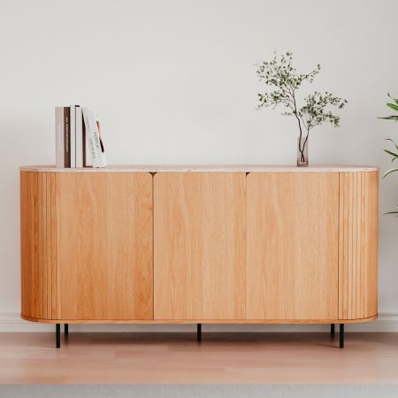 Madia Cok 3 ante rovere e bianco 120