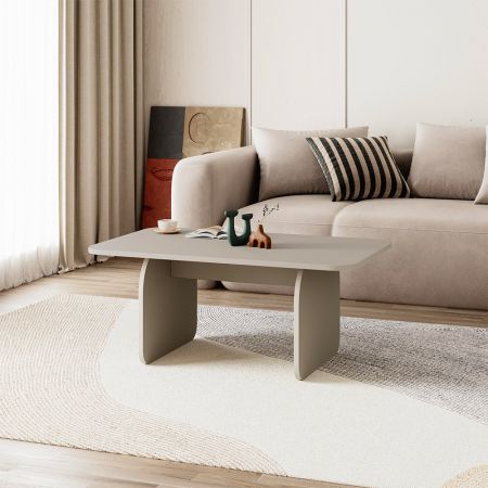 Tavolino da salotto Mansu antracite doppio ripiano