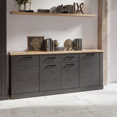 Credenza Tayra in metallo con 4 ante 160 cm. terracotta