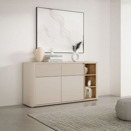 Madia Giugi 4 ante nero frassinato 206x40x86