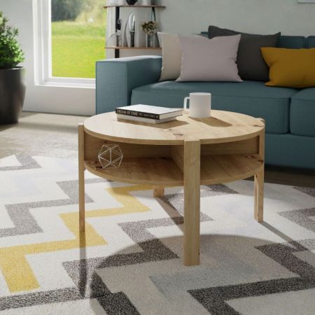 Tavolino da salotto Chen H 50x42x23.4 cm. colore carrara effetto marmo