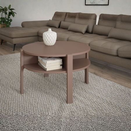 Tavolino da salotto Chen H 50x42x23.4 cm. colore carrara effetto marmo