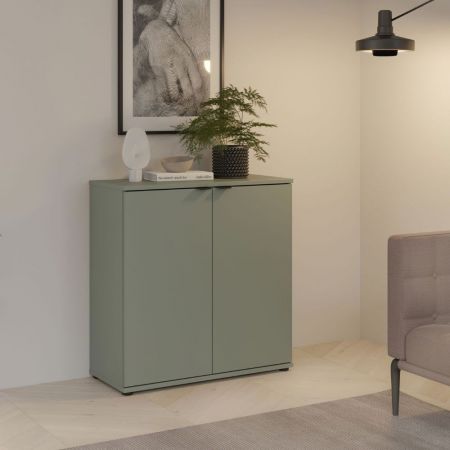 Scarpiera Satos02A bianca 2 ante e 8 ripiani