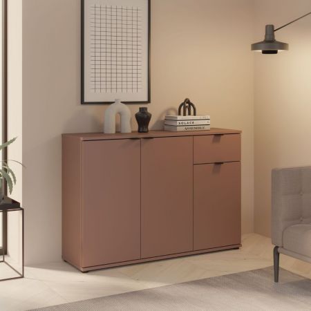 Scarpiera Armadio 2 ante e ripiani Gabriella 180 argilla