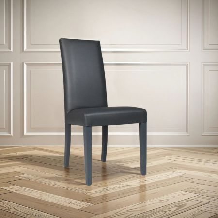 Sedia Nancy in ecopelle bianca set 2 pezzi