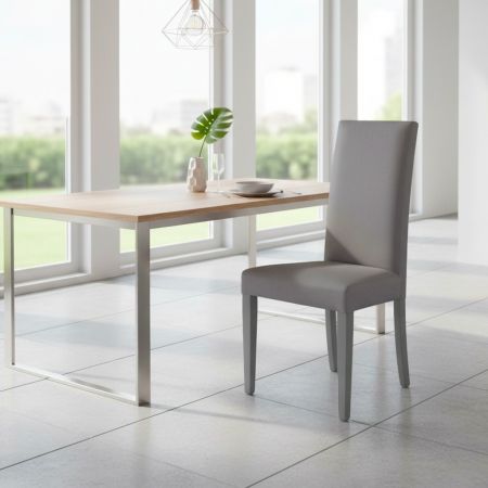 Sedia Curtis polipropilene bianca design ergonomico set 4 pezzi