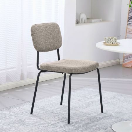 Sedia Nancy in tessuto Soro 93 grigio fumo e struttura in tinta set 2 pezzi