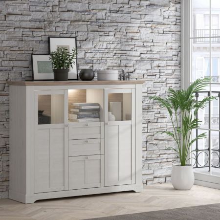 Madia Medea 4 cassetti e 2 ante colore cashmere